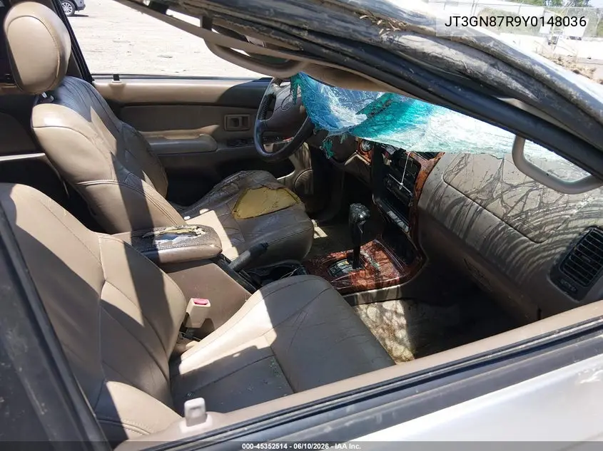 2000 Toyota 4Runner Limited V6 VIN: JT3GN87R9Y0148036 Lot: 45352514