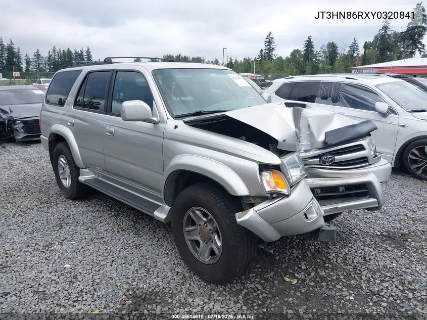 2000 Toyota 4Runner Sr5 V6 VIN: JT3HN86RXY0320841 Lot: 45614615