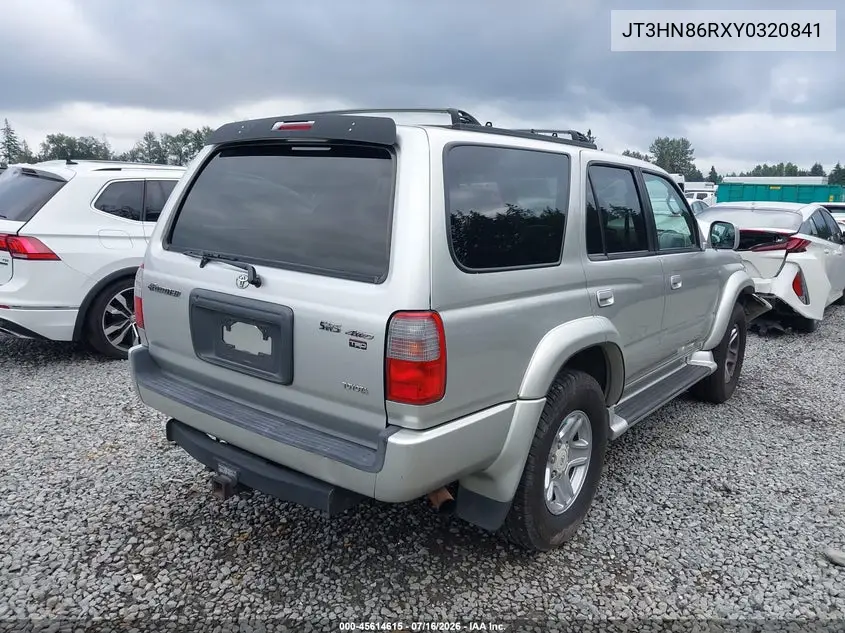 2000 Toyota 4Runner Sr5 V6 VIN: JT3HN86RXY0320841 Lot: 45614615