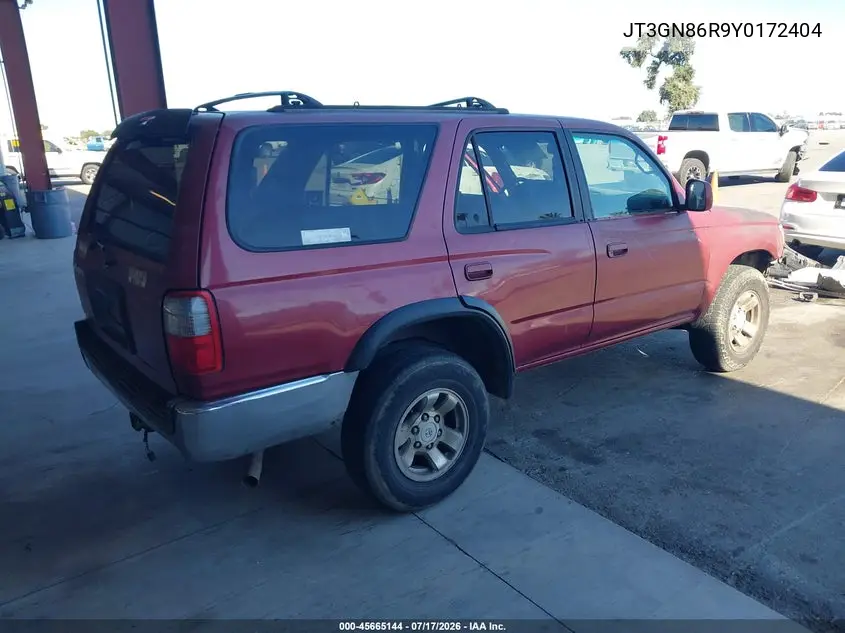 2000 Toyota 4Runner Sr5 V6 VIN: JT3GN86R9Y0172404 Lot: 45665144