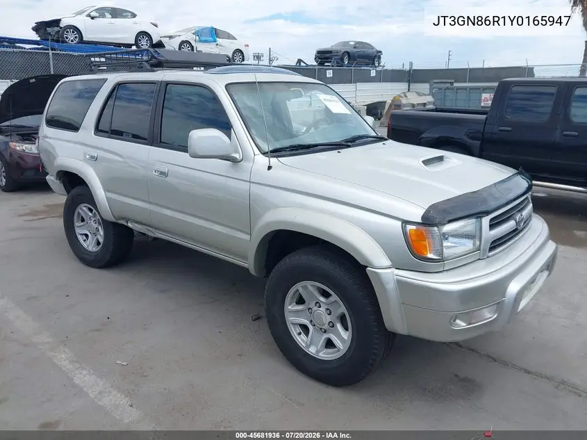 2000 Toyota 4Runner Sr5 V6 VIN: JT3GN86R1Y0165947 Lot: 45681936