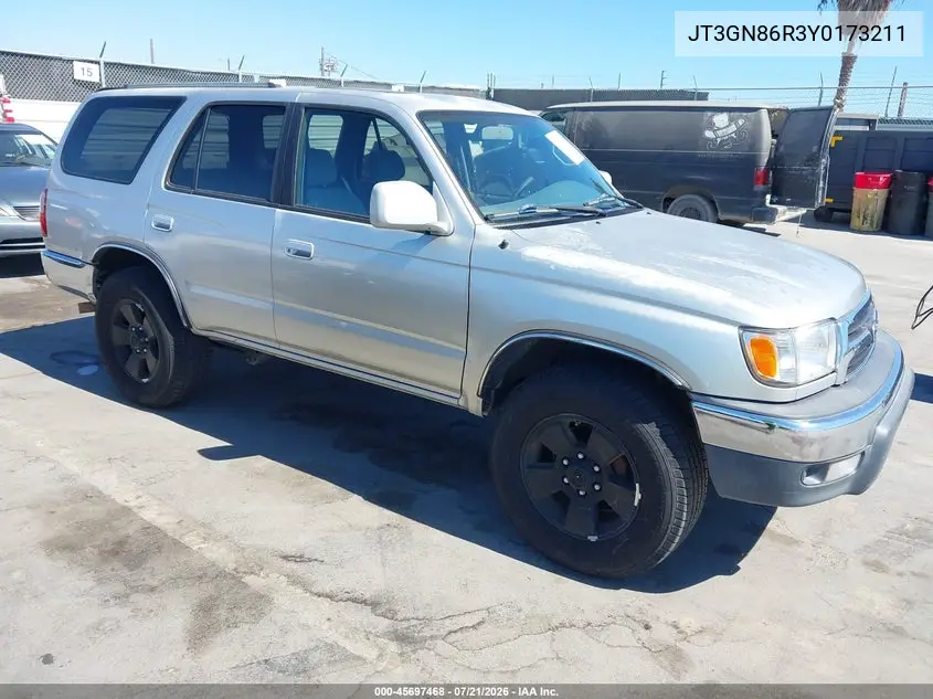 2000 Toyota 4Runner Sr5 V6 VIN: JT3GN86R3Y0173211 Lot: 45697468