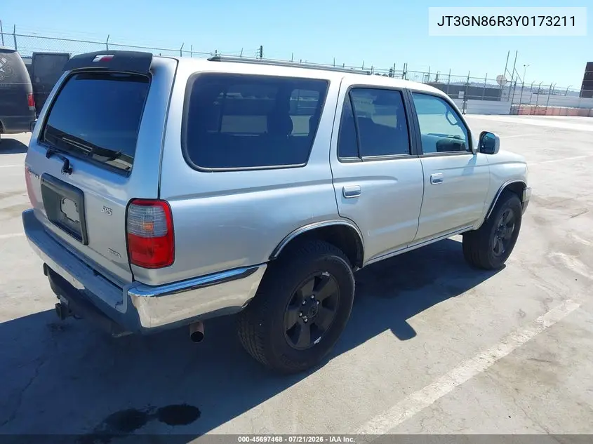 2000 Toyota 4Runner Sr5 V6 VIN: JT3GN86R3Y0173211 Lot: 45697468
