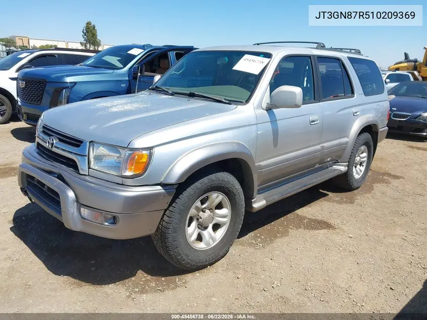 2001 Toyota 4Runner Limited V6 VIN: JT3GN87R510209369 Lot: 45456738