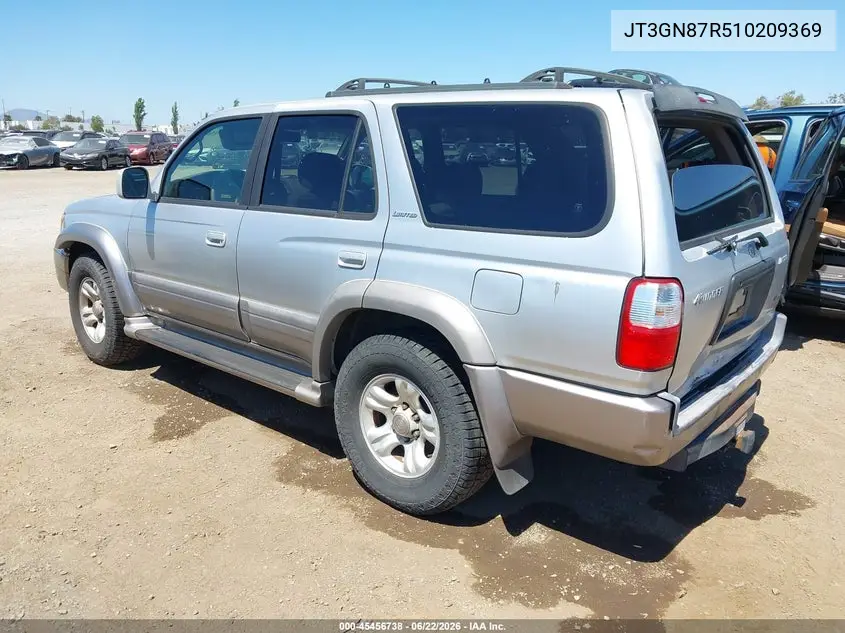 2001 Toyota 4Runner Limited V6 VIN: JT3GN87R510209369 Lot: 45456738