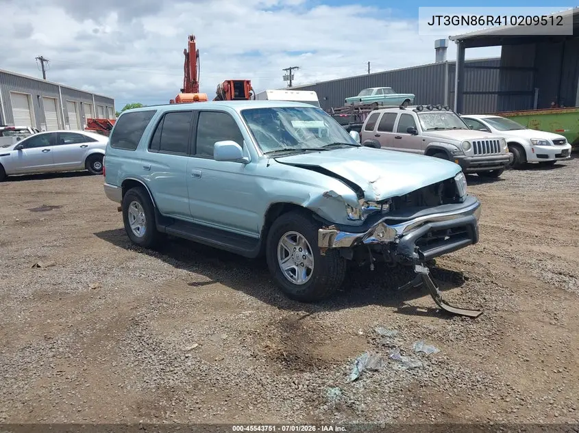 2001 Toyota 4Runner Sr5 V6 VIN: JT3GN86R410209512 Lot: 45543751