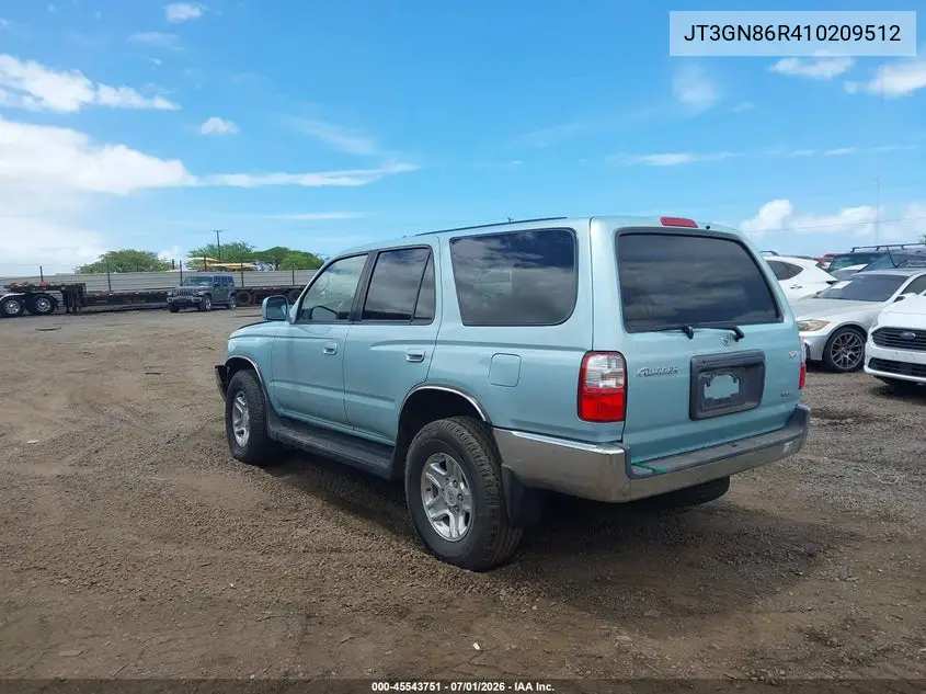 2001 Toyota 4Runner Sr5 V6 VIN: JT3GN86R410209512 Lot: 45543751