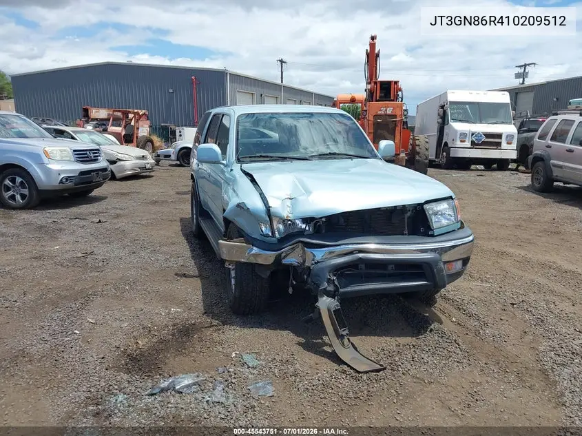 2001 Toyota 4Runner Sr5 V6 VIN: JT3GN86R410209512 Lot: 45543751