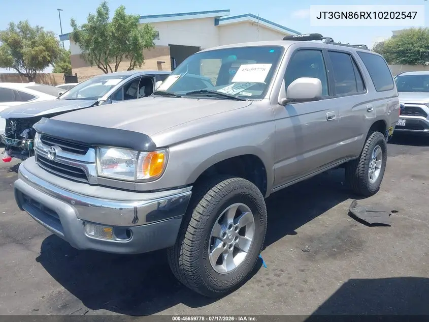 2001 Toyota 4Runner Sr5 V6 VIN: JT3GN86RX10202547 Lot: 45659778