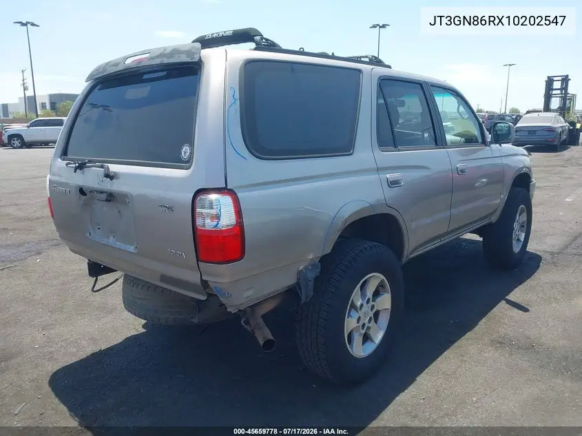 2001 Toyota 4Runner Sr5 V6 VIN: JT3GN86RX10202547 Lot: 45659778