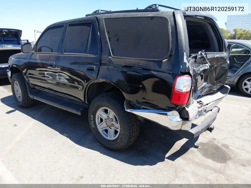 2002 Toyota 4Runner Sr5 V6 VIN: JT3GN86R120259172 Lot: 45578441