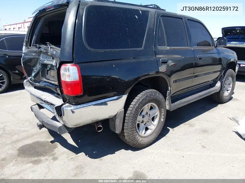 2002 Toyota 4Runner Sr5 V6 VIN: JT3GN86R120259172 Lot: 45578441