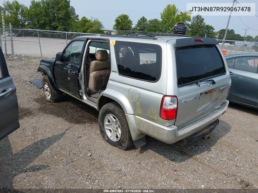 2002 Toyota 4Runner Limited V6 VIN: JT3HN87R929067478 Lot: 45657863
