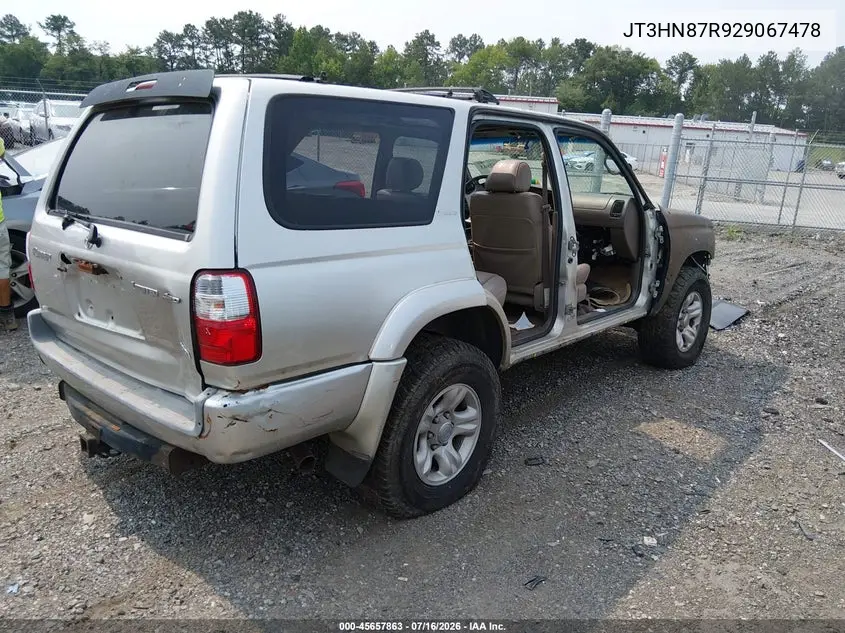 2002 Toyota 4Runner Limited V6 VIN: JT3HN87R929067478 Lot: 45657863