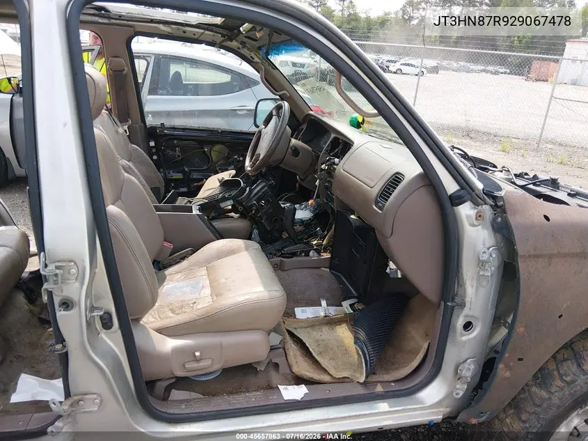 2002 Toyota 4Runner Limited V6 VIN: JT3HN87R929067478 Lot: 45657863