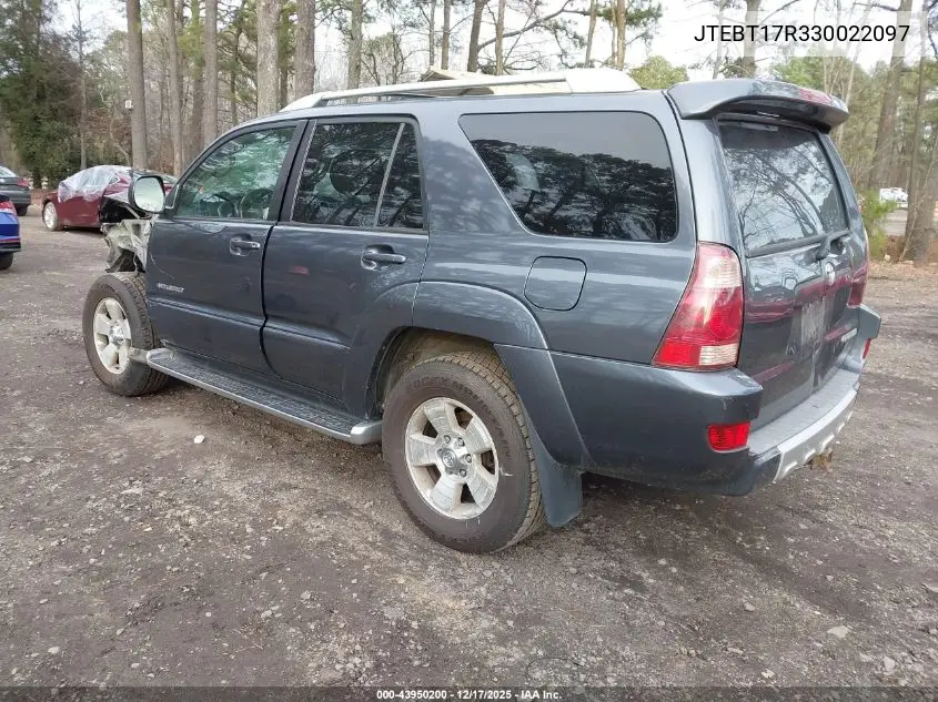 JTEBT17R330022097 2003 Toyota 4Runner Limited V8
