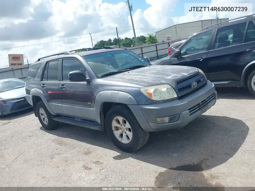 2003 Toyota 4Runner Sr5 V8 VIN: JTEZT14R630007239 Lot: 45373925