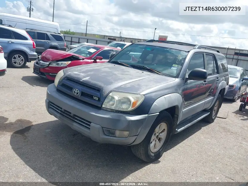2003 Toyota 4Runner Sr5 V8 VIN: JTEZT14R630007239 Lot: 45373925