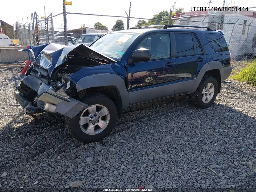 2003 Toyota 4Runner Sr5 V8 VIN: JTEBT14R638001444 Lot: 45394336