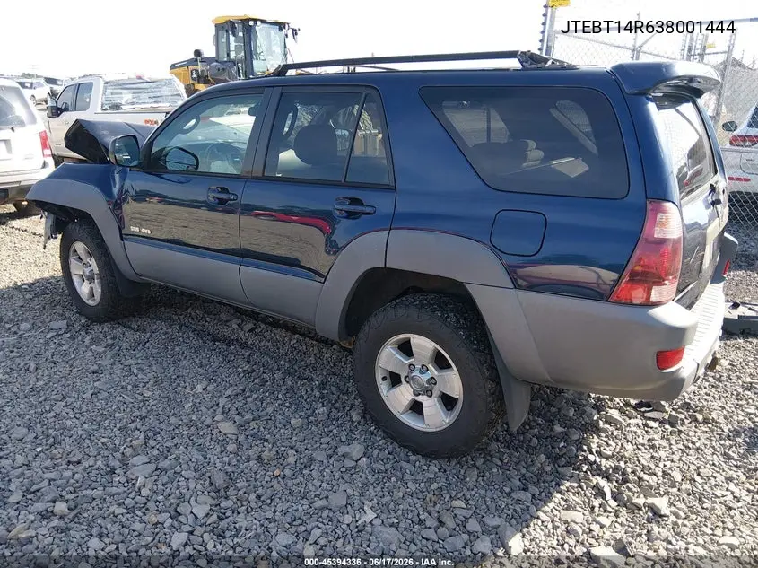 2003 Toyota 4Runner Sr5 V8 VIN: JTEBT14R638001444 Lot: 45394336