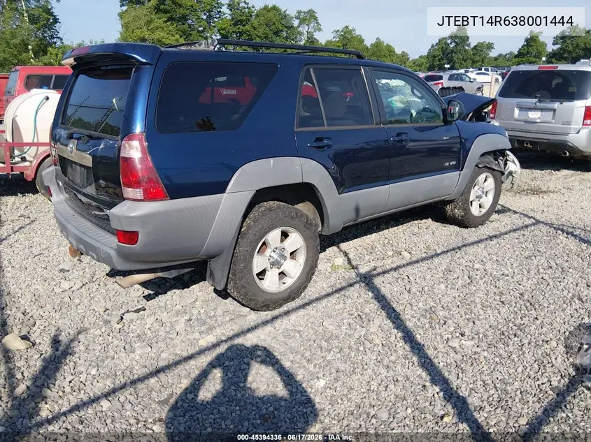 2003 Toyota 4Runner Sr5 V8 VIN: JTEBT14R638001444 Lot: 45394336