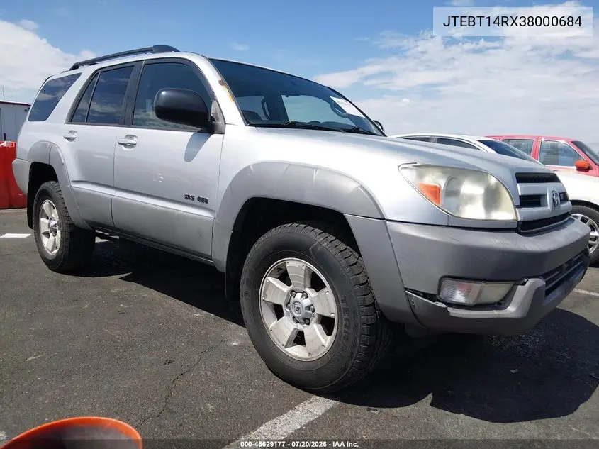 2003 Toyota 4Runner Sr5 V8 VIN: JTEBT14RX38000684 Lot: 45629177