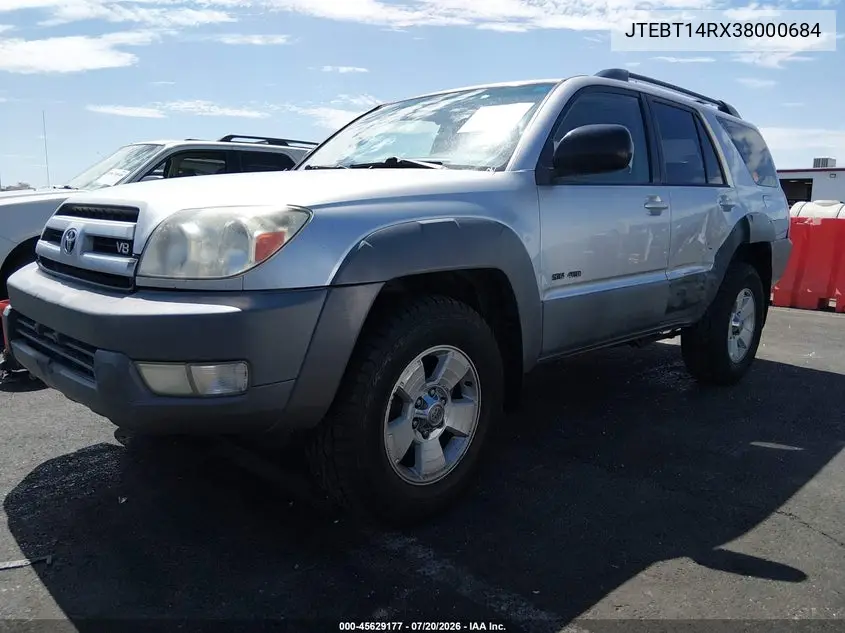2003 Toyota 4Runner Sr5 V8 VIN: JTEBT14RX38000684 Lot: 45629177