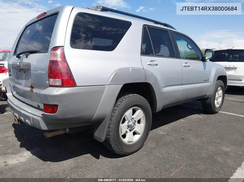2003 Toyota 4Runner Sr5 V8 VIN: JTEBT14RX38000684 Lot: 45629177