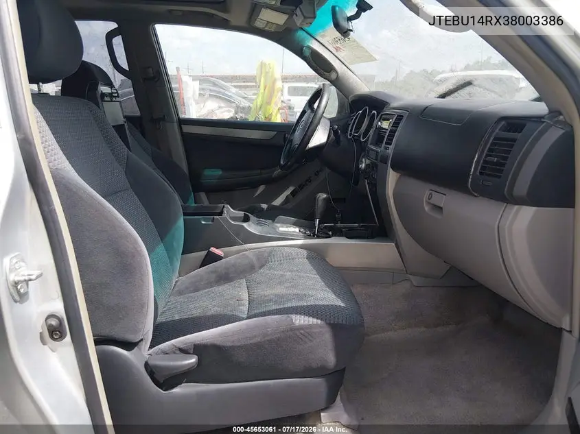 2003 Toyota 4Runner Sr5 Sport V6 VIN: JTEBU14RX38003386 Lot: 45653061