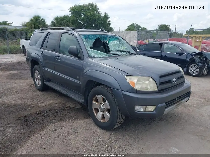 2004 Toyota 4Runner Sr5 V6 VIN: JTEZU14RX48016123 Lot: 45296212