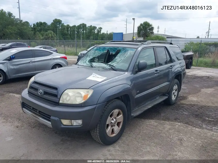 2004 Toyota 4Runner Sr5 V6 VIN: JTEZU14RX48016123 Lot: 45296212