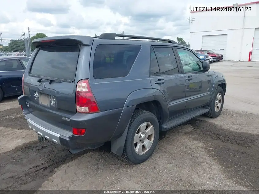 2004 Toyota 4Runner Sr5 V6 VIN: JTEZU14RX48016123 Lot: 45296212