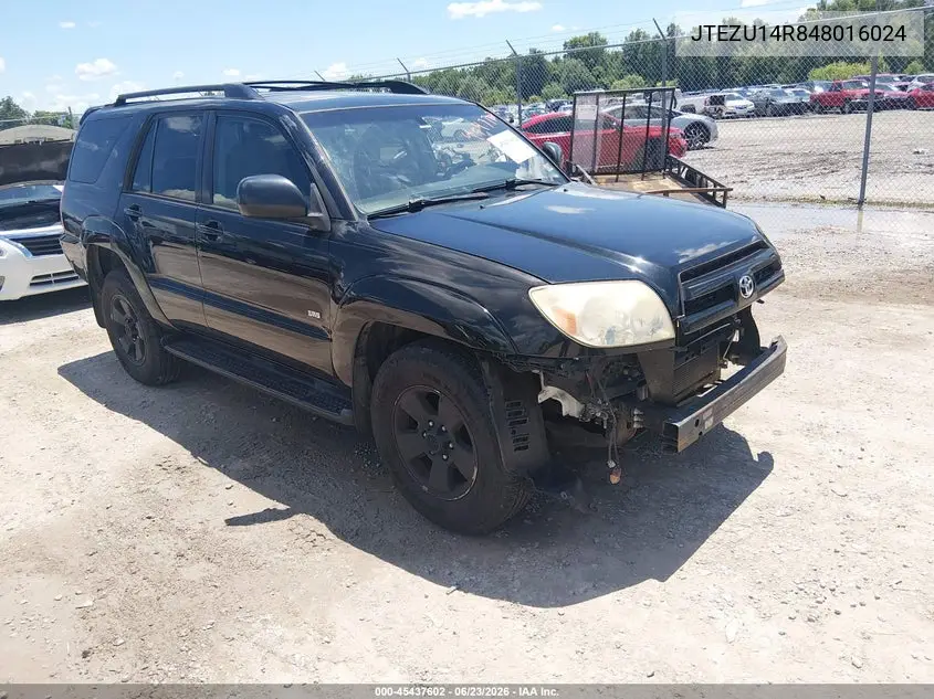 2004 Toyota 4Runner Sr5 V6 VIN: JTEZU14R848016024 Lot: 45437602