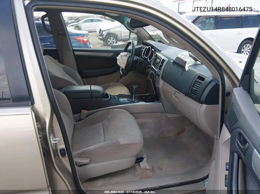 2004 Toyota 4Runner Sr5 V6 VIN: JTEZU14R848016475 Lot: 45631430