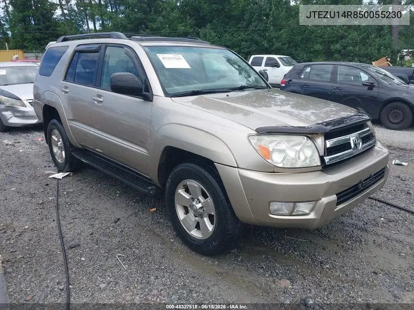 2005 Toyota 4Runner Sr5 V6 VIN: JTEZU14R850055230 Lot: 45327515