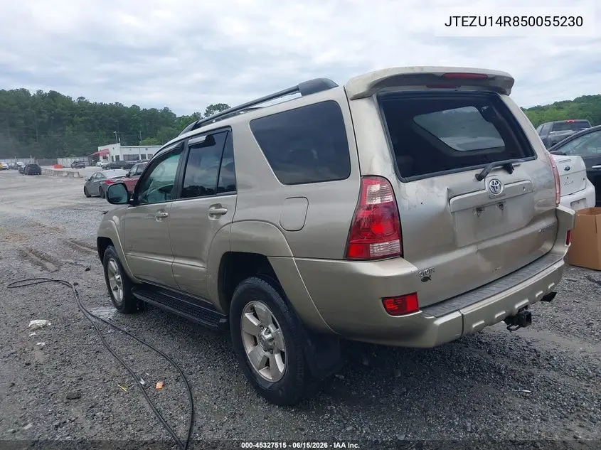 2005 Toyota 4Runner Sr5 V6 VIN: JTEZU14R850055230 Lot: 45327515
