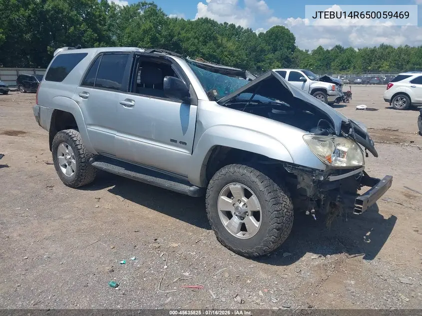 2005 Toyota 4Runner Sr5 V6 VIN: JTEBU14R650059469 Lot: 45635825