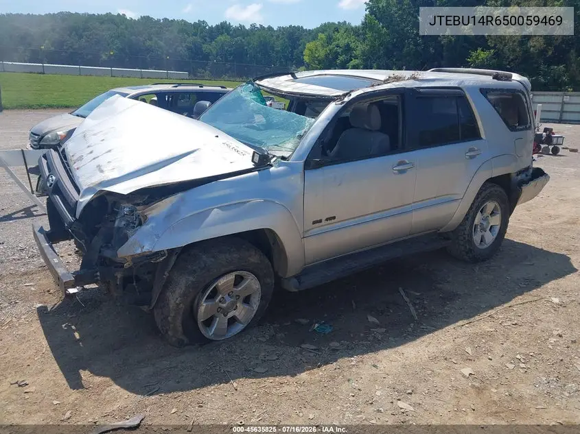 2005 Toyota 4Runner Sr5 V6 VIN: JTEBU14R650059469 Lot: 45635825