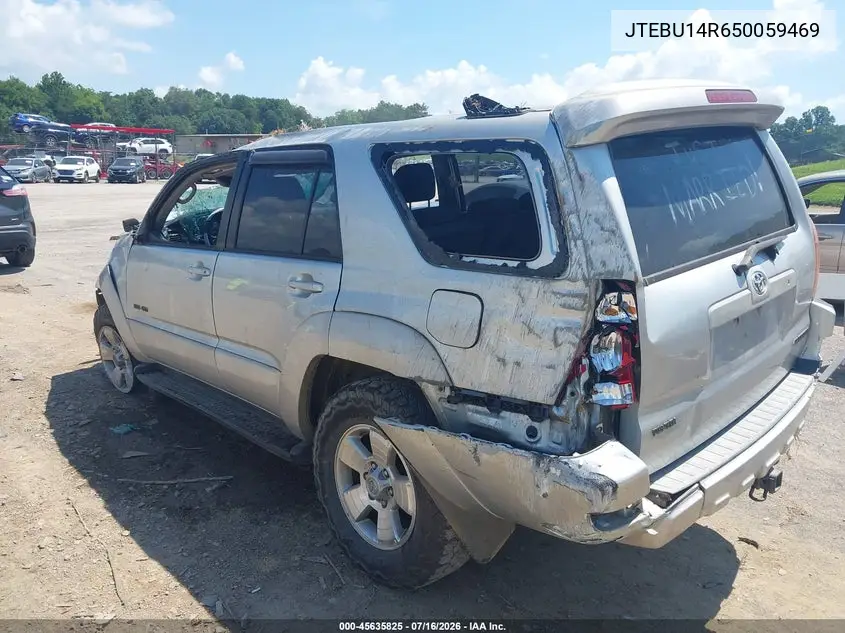 2005 Toyota 4Runner Sr5 V6 VIN: JTEBU14R650059469 Lot: 45635825