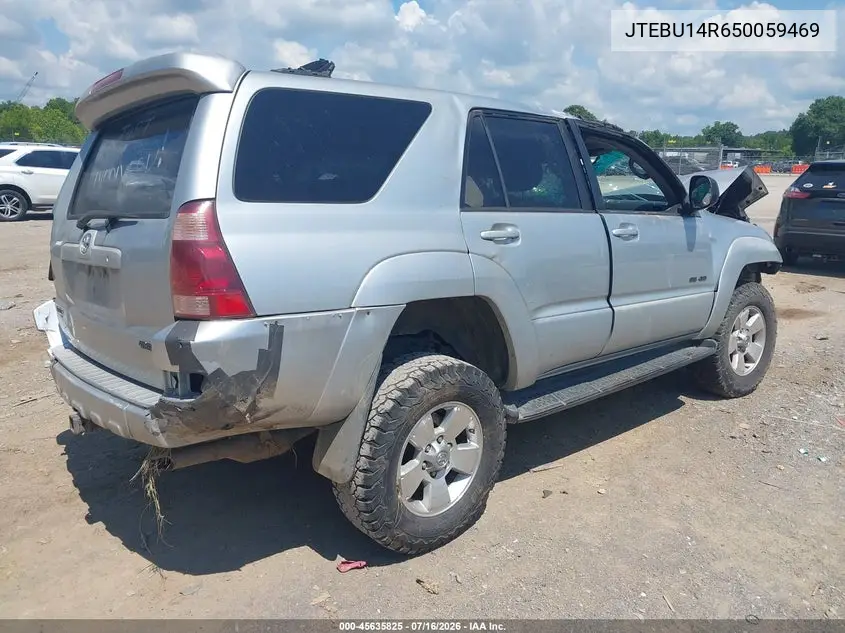 2005 Toyota 4Runner Sr5 V6 VIN: JTEBU14R650059469 Lot: 45635825