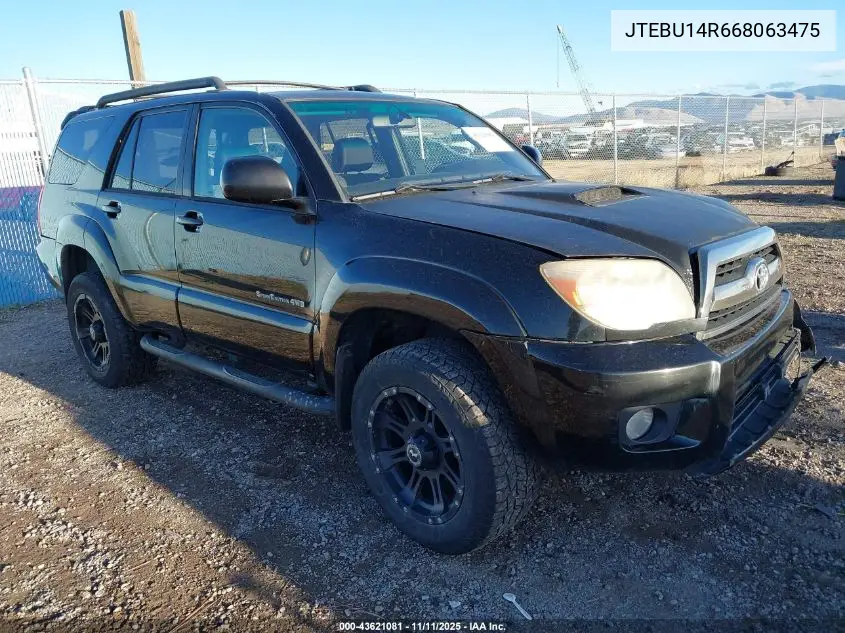 JTEBU14R668063475 2006 Toyota 4Runner Sr5 Sport V6