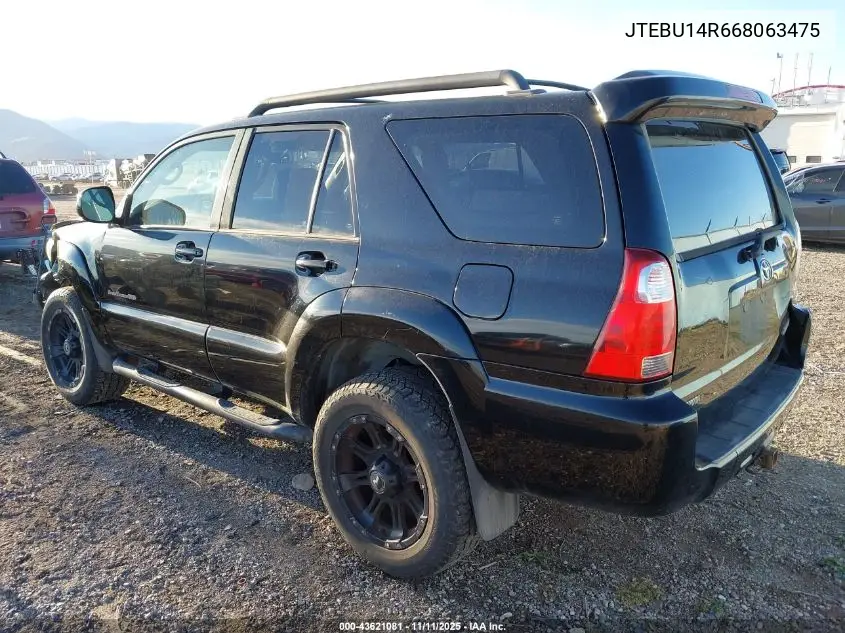 JTEBU14R668063475 2006 Toyota 4Runner Sr5 Sport V6