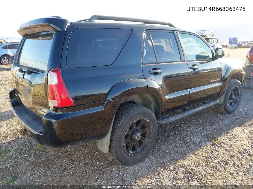 JTEBU14R668063475 2006 Toyota 4Runner Sr5 Sport V6