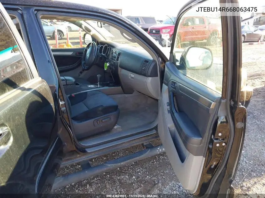 JTEBU14R668063475 2006 Toyota 4Runner Sr5 Sport V6