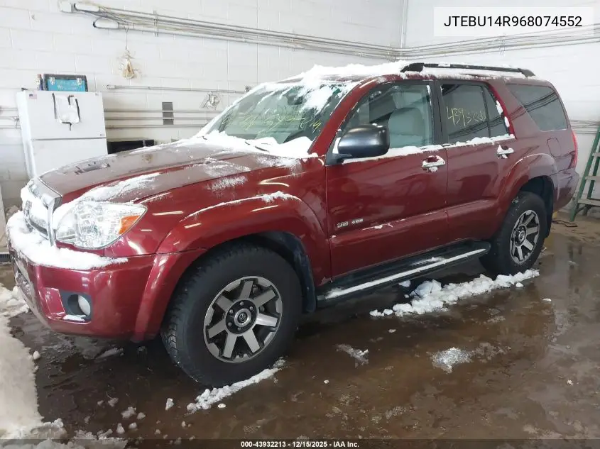 JTEBU14R968074552 2006 Toyota 4Runner Sr5 V6