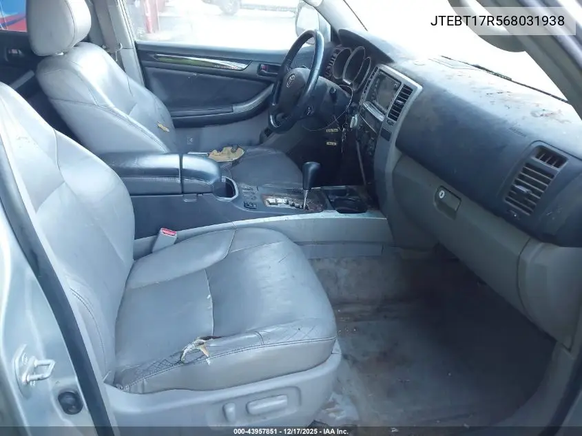JTEBT17R568031938 2006 Toyota 4Runner Limited V8