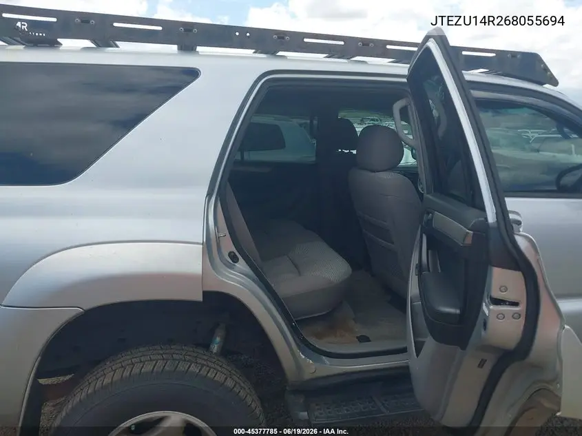 2006 Toyota 4Runner Sr5 V6 VIN: JTEZU14R268055694 Lot: 45377785