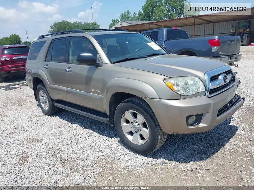 2006 Toyota 4Runner Sr5 VIN: JTEBU14R668065839 Lot: 45471359