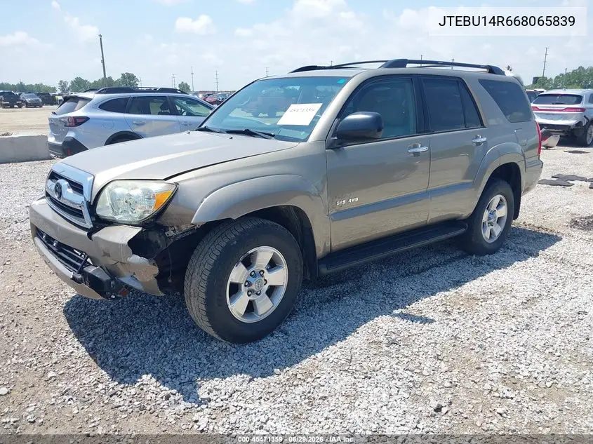 2006 Toyota 4Runner Sr5 VIN: JTEBU14R668065839 Lot: 45471359