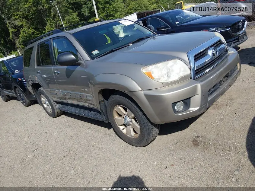2006 Toyota 4Runner Sr5 V6 VIN: JTEBU14RX60079578 Lot: 45549235